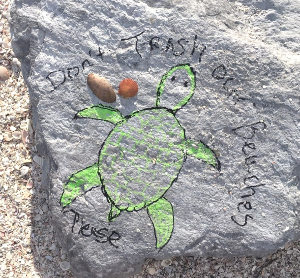 Dont Trash Our Beaches Please - from St. Pete Beach Turtle.png