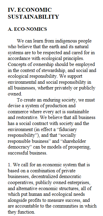 Economic Sustainability - Eco-nomics excerpt from US Green Party Platform 2000.png