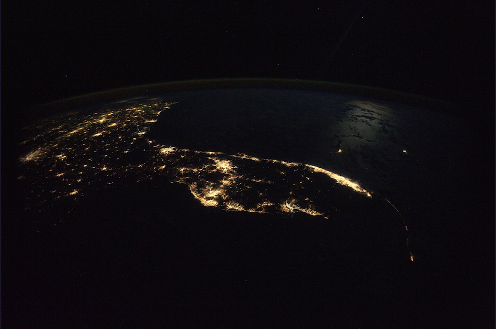 Florida at night ISS Nov2,2010.jpg