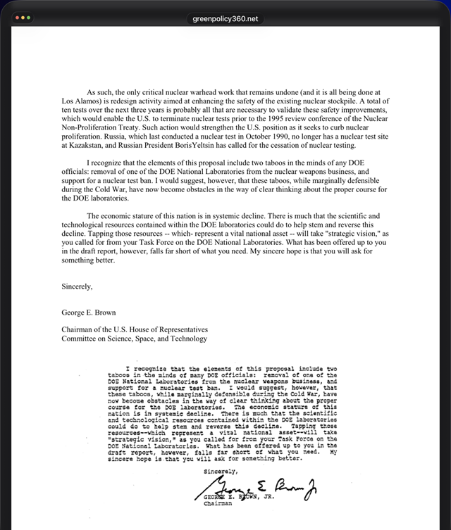 George Brown 1992 Letter to DOE p4.png