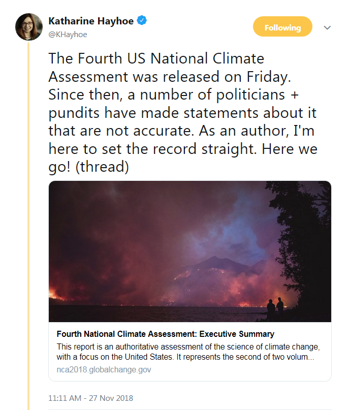 Katharine Hayhoe on the Fourth US National Climate Assessment (Thread).png