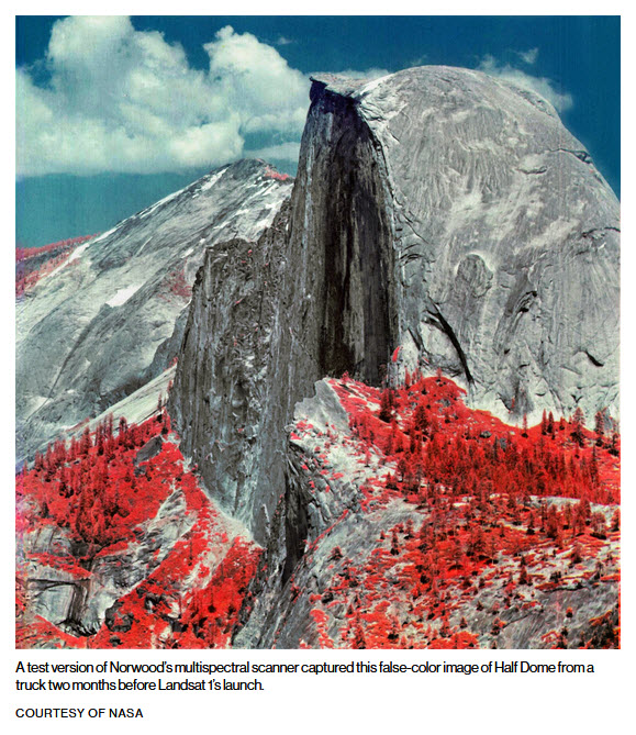 Multispectral scanner image of Yosemite Half Dome - collection of Virginia Tower Norwood.jpg