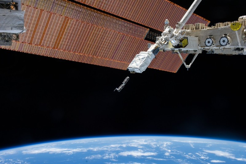 Planet Labs and NanoRacks launch from the ISS Feb 2014.jpg