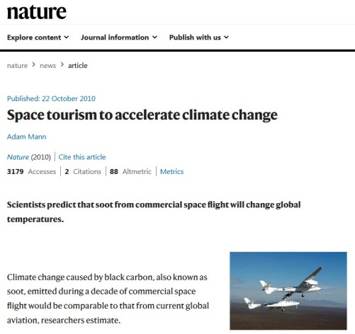 Space Tourism to Accelerate Climate Change - Nature article Oct 2010.jpg