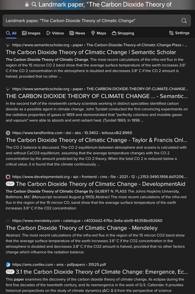The Carbon Dioxide Theory of Climatic Change, by Gilbert Plass, 1956.jpg