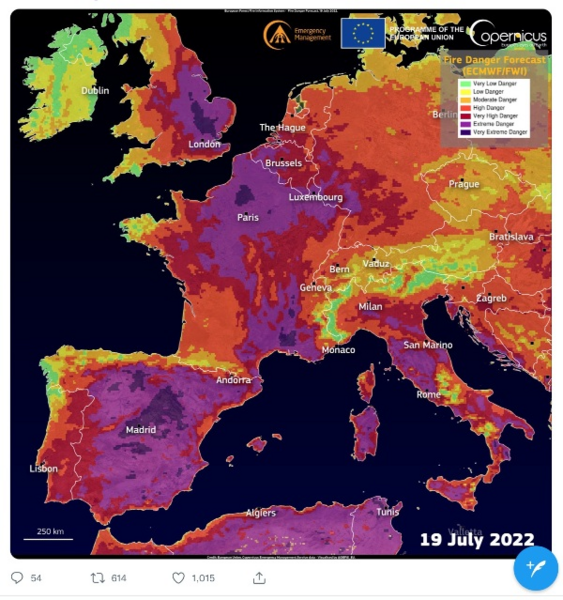 File:Europe heat wave - July 19 2022 - via Copernicus satellite.png