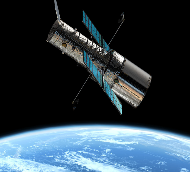 File:Hubble telescope over earth.png
