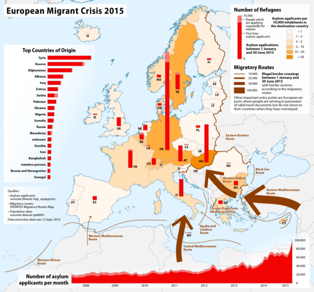 File:Map of the European Migrant Crisis 2015.png